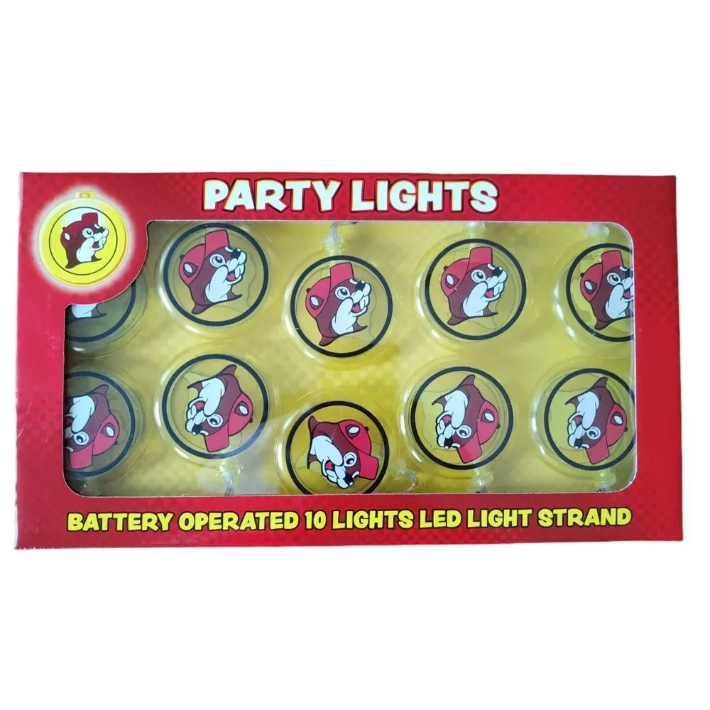 Buc-ee's Bucees Party Lights 10 ft. Indoor LED 10 Light Strand Battery‎ AA